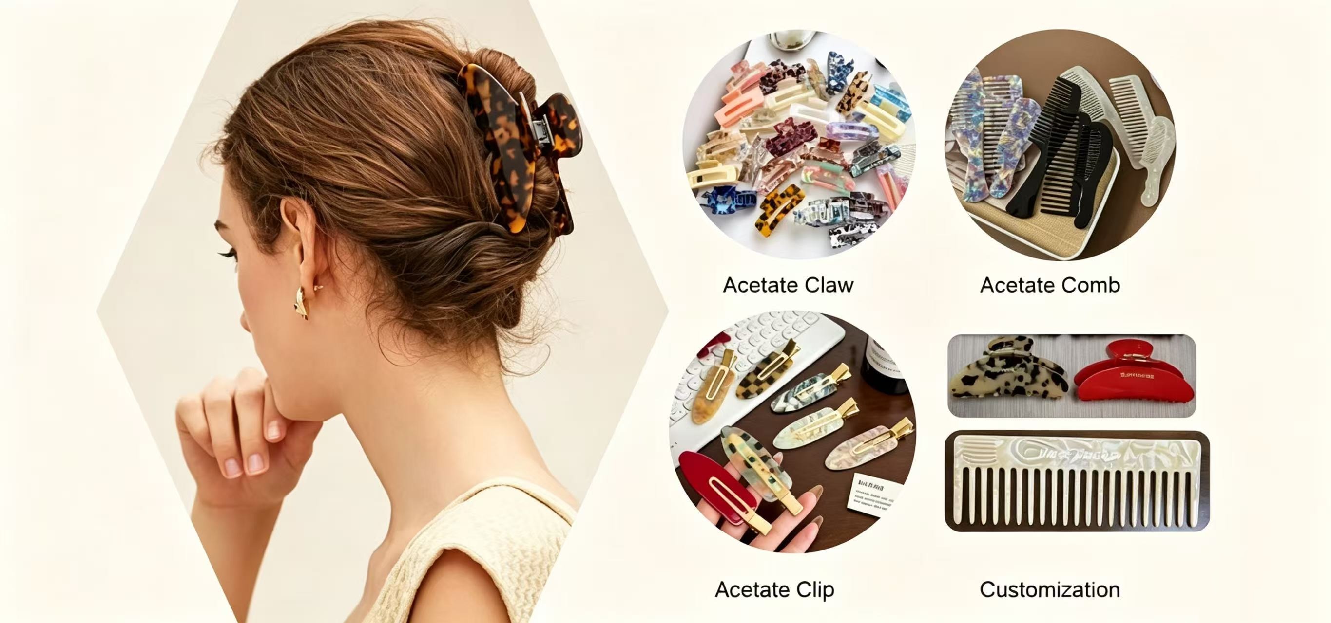 アセテート ヘアアクセサリー